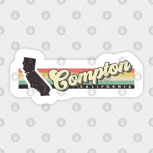 Compton California city Sticker by SerenityByAlex